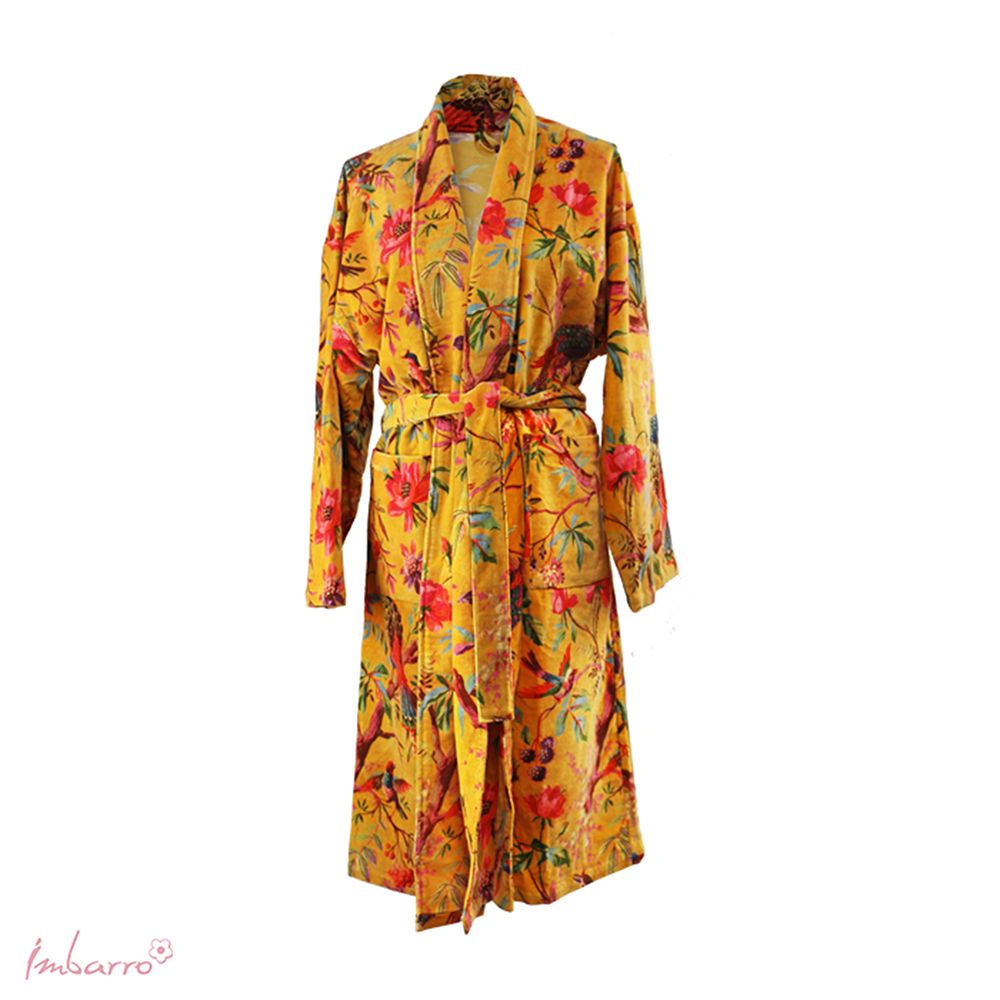 Imbarro Kimono Soft Velvet - Paradise Yellow