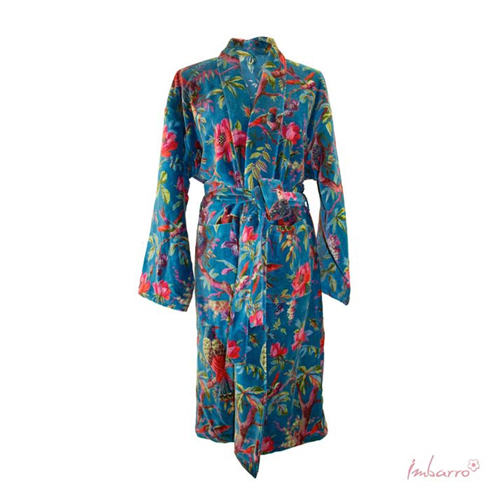 Imbarro Kimono Soft Velvet - Paradise Blue